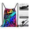 Bolsas con Cordón de Graffiti para Mujeres Hombres Plegables Ligeras Mochila Deportiva para Gimnasio Colección de Cómics Americanos Mochilas de Entrenamiento Pop Art