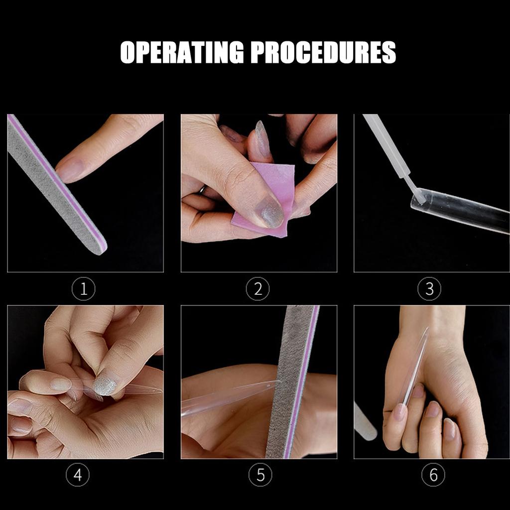 10pcs   Flat Nail Tip Home Salon Nail Art Design Fake False Nail Set Manicure Tool