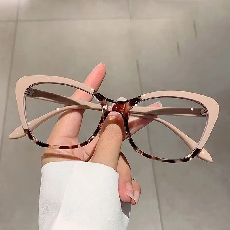 KOTTDO Classic Anti-blue Light Computer Eye Glasses Frames for Men Women Vintage Square Plastic Cat Eye Glasses Frame Eyewear
