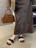 Fashion House Slippers 2025 Fabric Rome Basic Rubber PU Female Shoes Women Flock Soft Plush Flat Platform Fur Shoes Slides Med Slipers