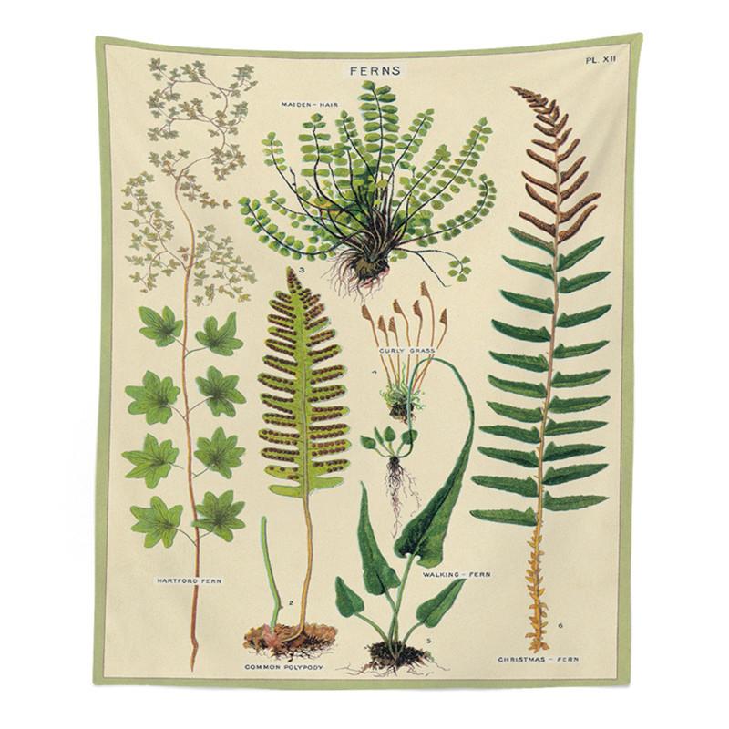 Botanická květinová tapiserie, nástěnná závěsná květina, saguaro, hippie tapiserie, boho tapiserie, nástěnný koberec, psychedelická bytová dekorace
