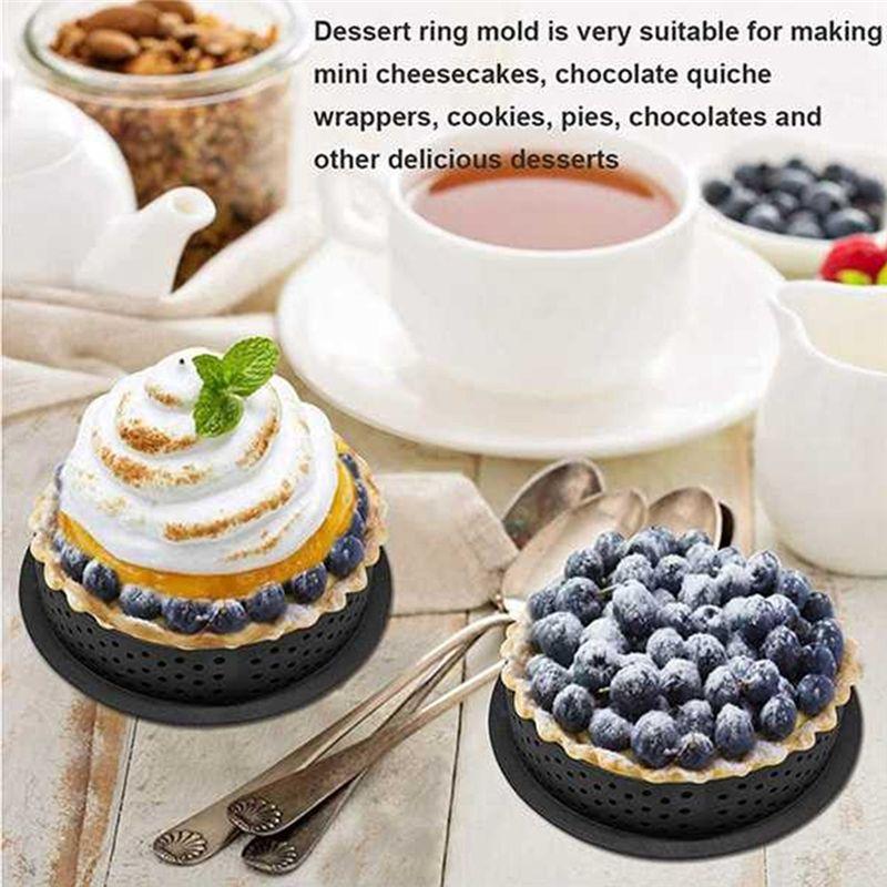 

BHBL 20Pcs Mousse Round Cake Mold Dessert Baking Tool Cake Decorating Ring, Reusable Round Perforated Plastic Baking Parts China Mainland