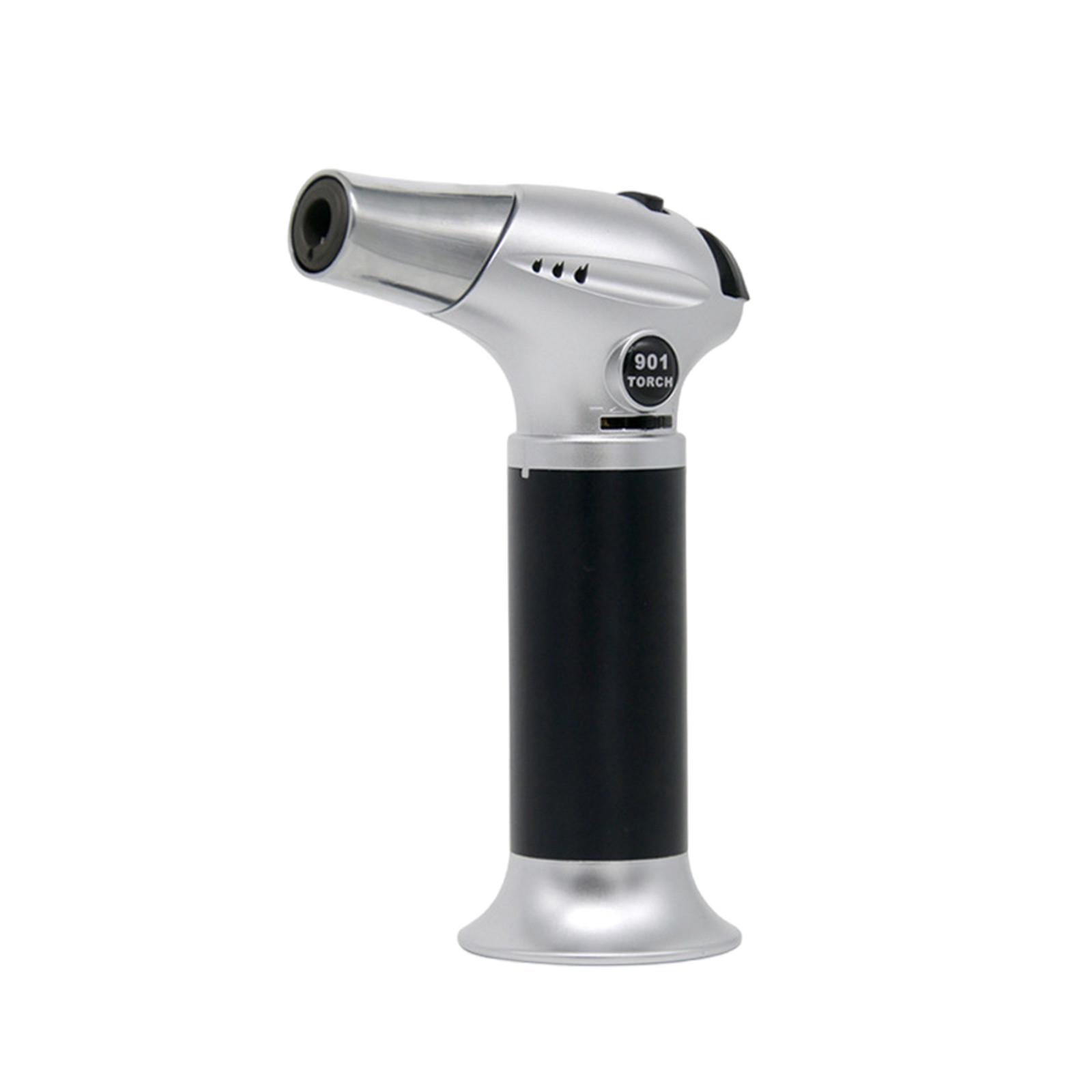 

Многоразовая кухонная горелка для приготовления пищи, зажигалка-горелка с предохранителем и регулируемым пламенем для барбекю, выпечки, крем-брюле, рукоделия и пайки One Size серебряный