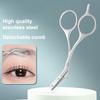 2-in-1 Augenbrauen-Trimschere mit Kämmen Professioneller Augenbrauentrimmer Edelstahl Hochwertige Schere Beauty-Werkzeuge