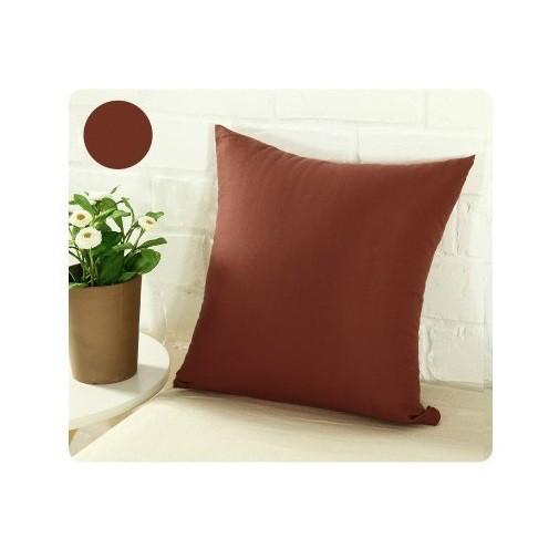 

Однотонный чехол на подушку, наволочка, смесь хлопка, 40x40 45x45 50x50, цвет 12 Coffee,45x45
