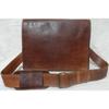Braune Herren Leder Messenger Bag Schultertasche Laptoptasche Aktentasche Echt Vintage