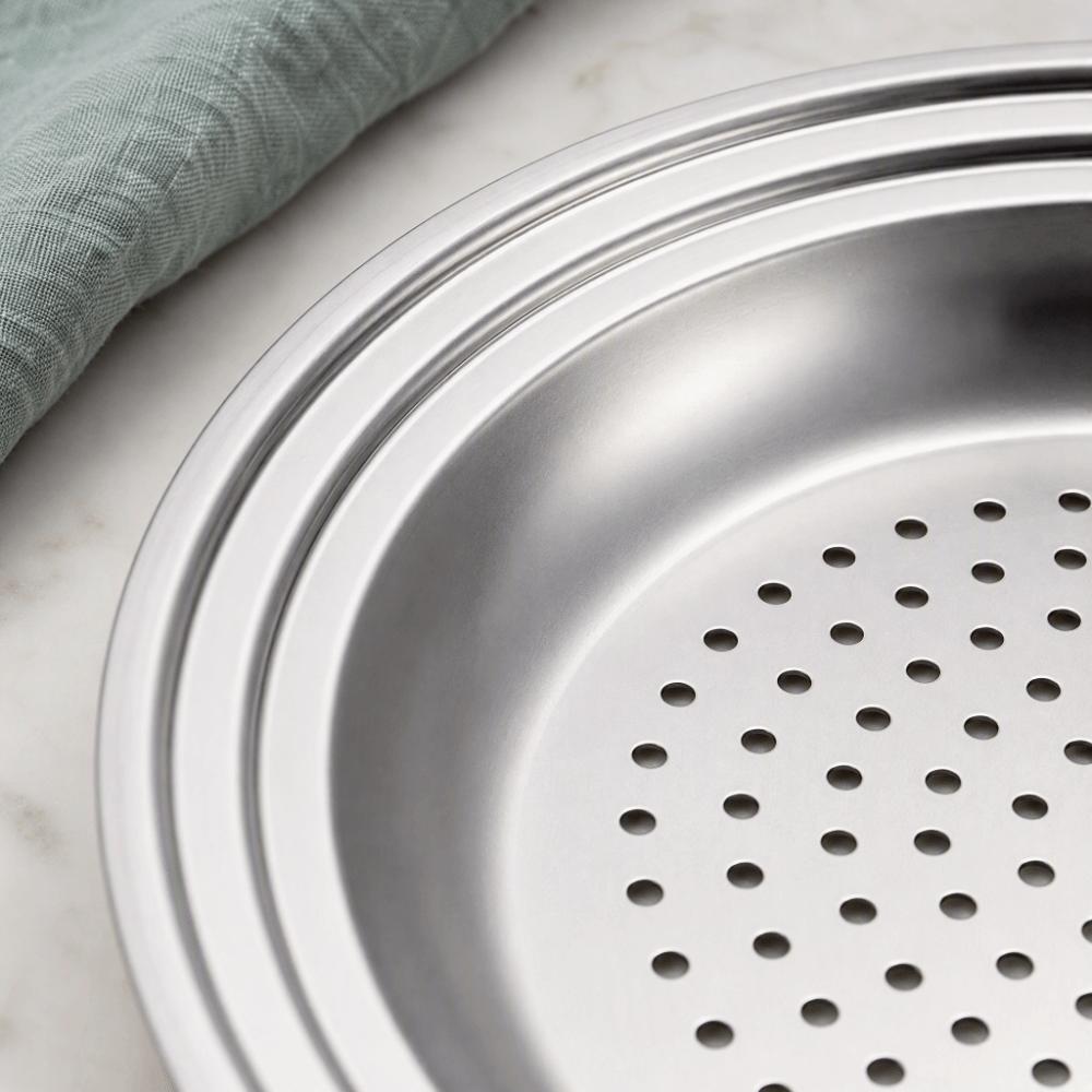 Universal Stainless Steel Steamer Tray 30/32/34cm Steamer Rack for Multi Cookware  for Dumplings
