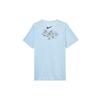 Nike Dri-FIT Rise 365 Printed Back Crew Neck T-Shirt Men Tops Blue DX6146-441