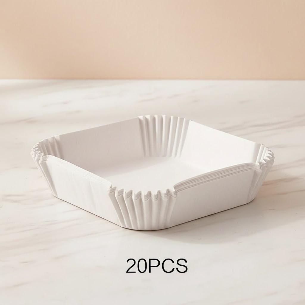 

Large Square Air Fryer Parchment Paper Liners Disposable Non-Stick Baking Sheets for Grease-Proof Cooking