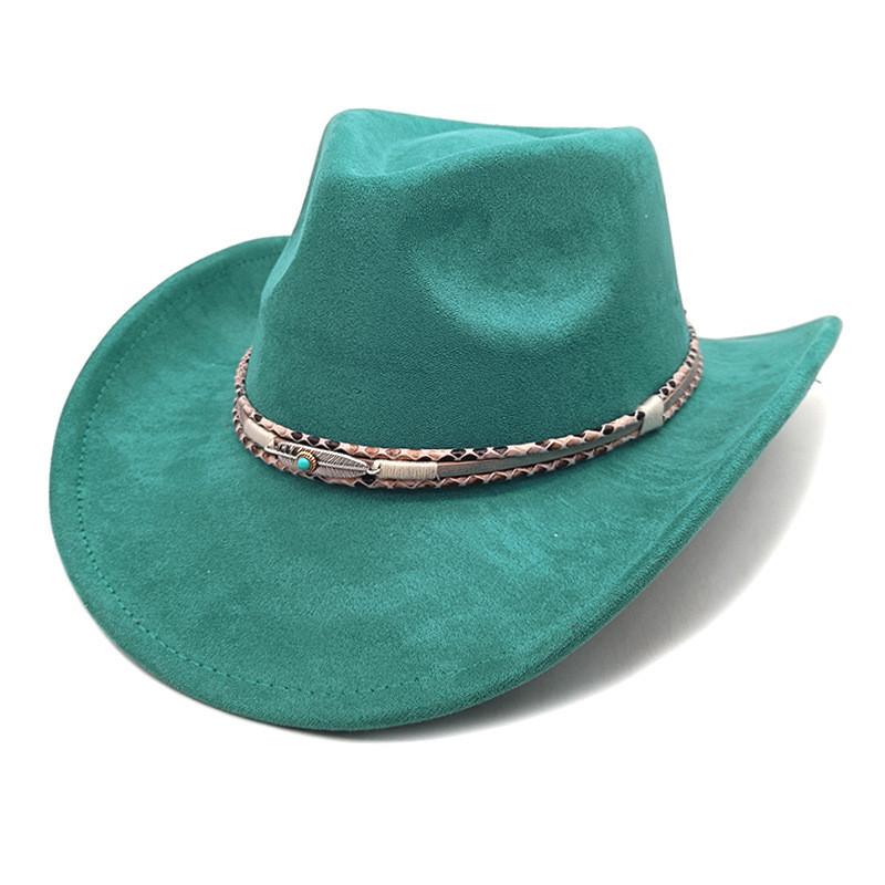 Ethnic Style Cowboy Hat With Wide Brim For Men Women Spring Sun Protection