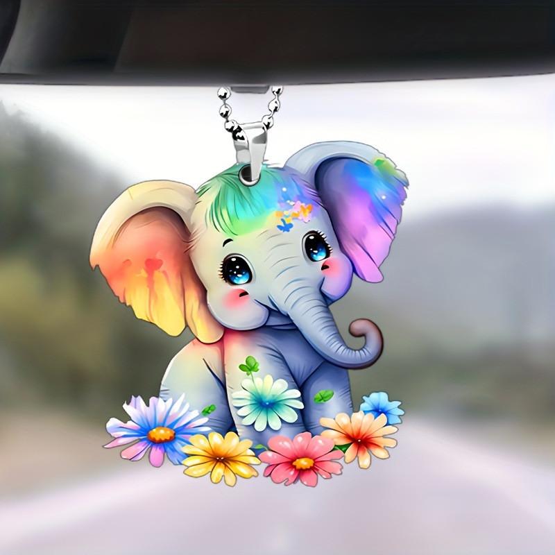Acrylic Playful Car Decor Quirky Cartoon Hanging Ornament Versatile Bag And Home Use
