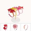 Contemporary Headband Display Stand Wooden Base Scrunchie Holder Space Saving Hair Accessories Organiser for Bedroom
