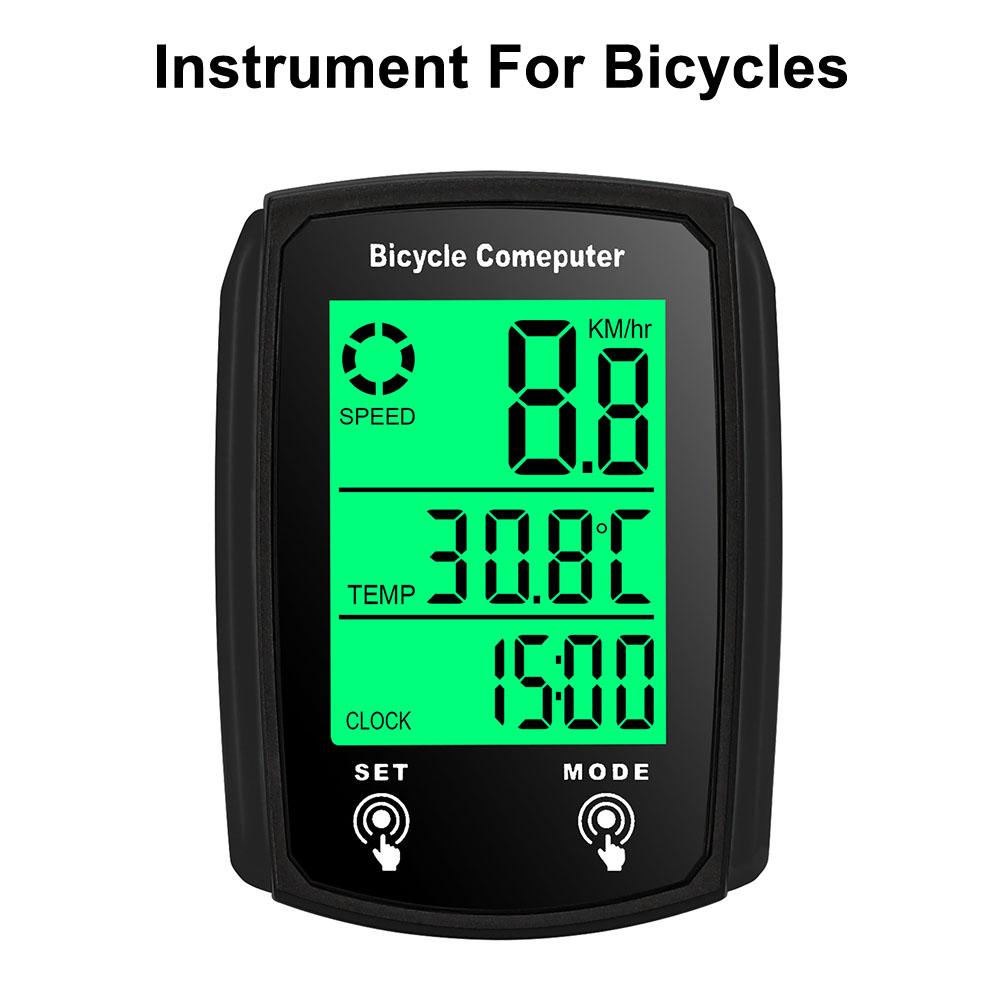 Backlit For Day English Waterproof Bike Accessories Night Cycling Wired Speedometer For Bicycle Bike LCD Computer Speed Odometer