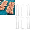 6pcs Clamping Wing Rails for Grilling Chicken Wings Stainless Steel Flat Chicken Wing BBQ Fork Skewe