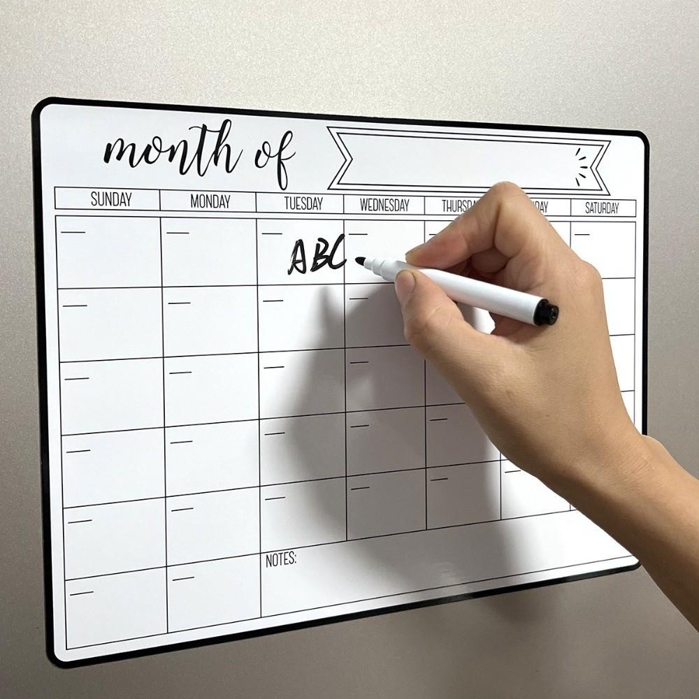 Planificador Mensual Magnético Tablero de Programación Fácil de Limpiar Calendario Portátil de Pizarra Blanca Uso en Cocina