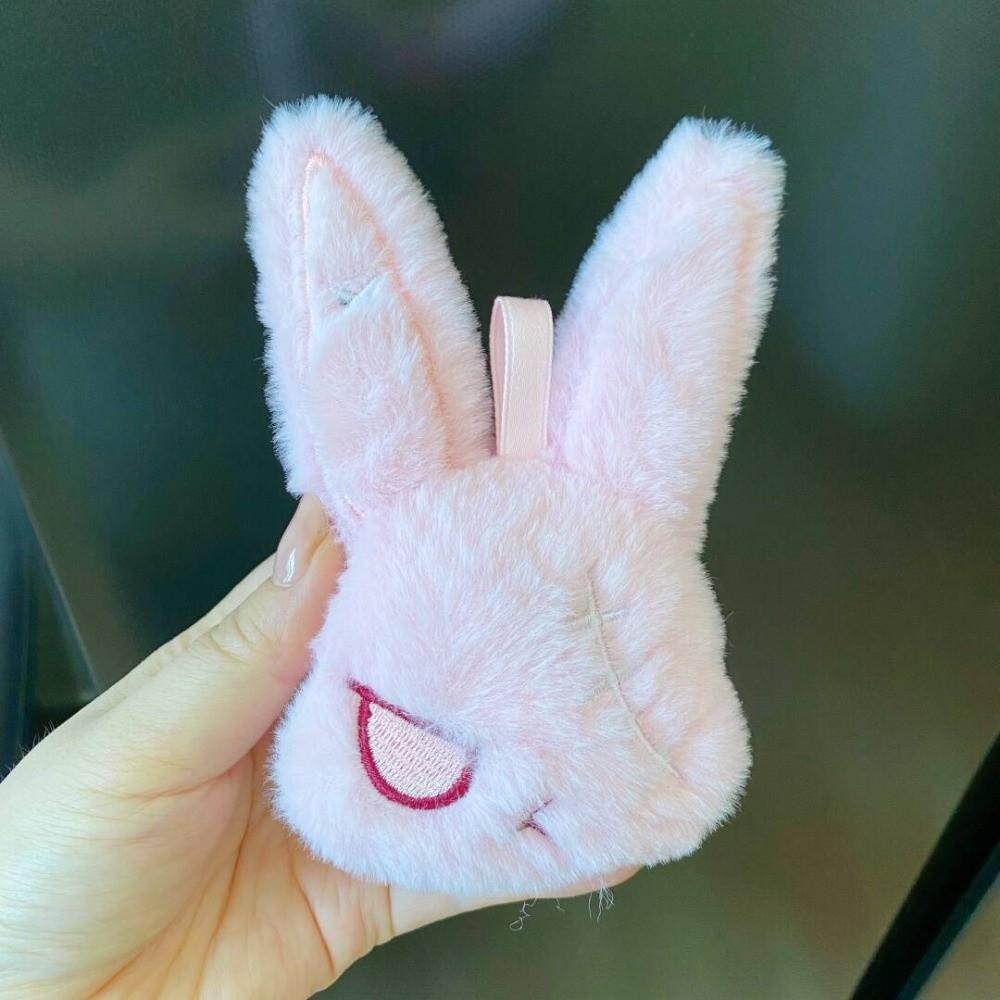 Soft Gothic Rabbit Fluffy Stitched Bunny Quirky Doll Halloween Plushie Goth Lovers розовый