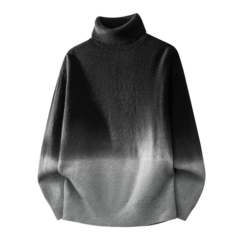 Winter Turtleneck Gradient Sweater Pullover Long-sleeved Loose Top