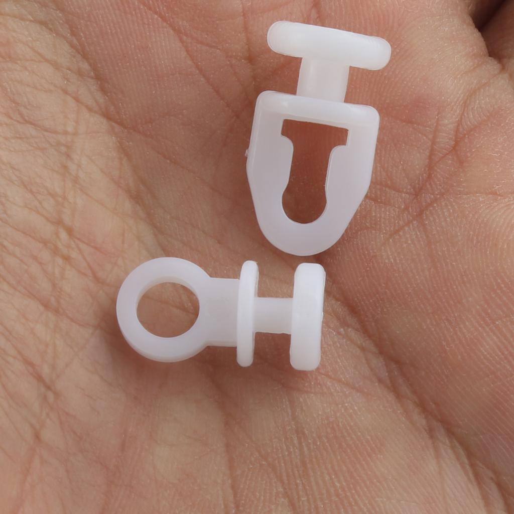 50 Pcs Plastic Rail Curtain Conveyor Hook Rollers Home Curtains Hanger Drapery Tieback Hooks Curtain Accessories Track Slider