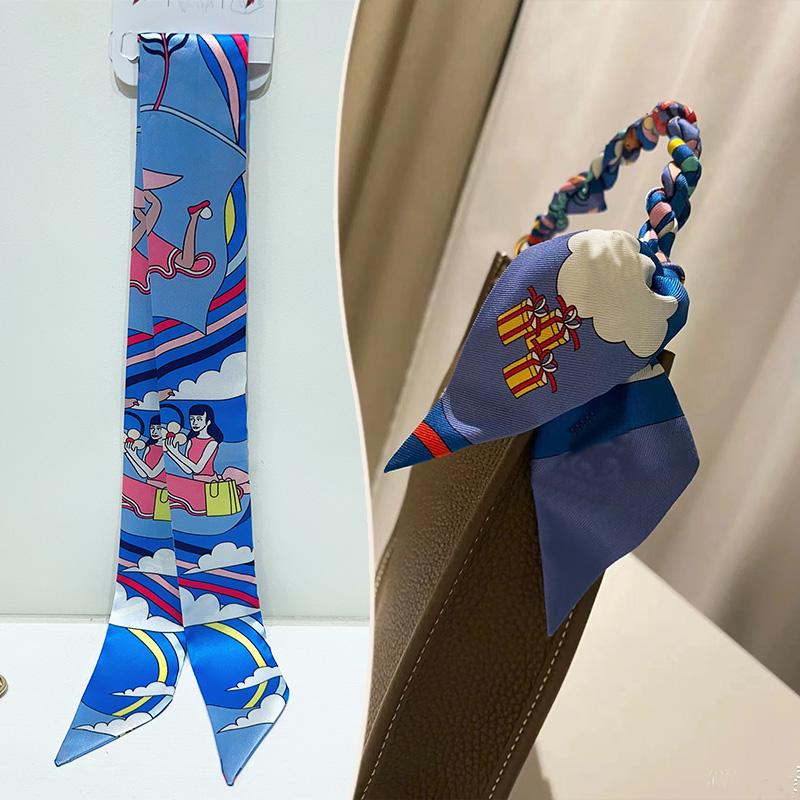2024 Trendy Silk-Style Scarf Handle Wrap for Bags