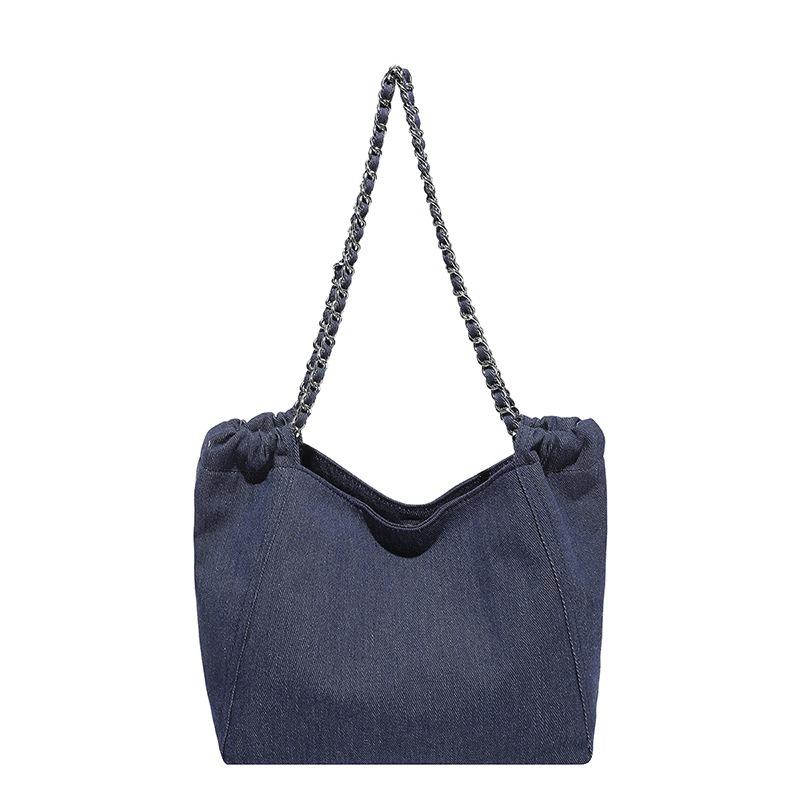 Large-capacity cloth bag women's lightweight autumn and winter new class shoulder messenger bag chain tote bag