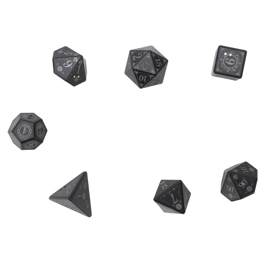 Glowing LED Dice Set Rechargeable Auto Lights Up When Rolling for Role Playing Game with Charging Box