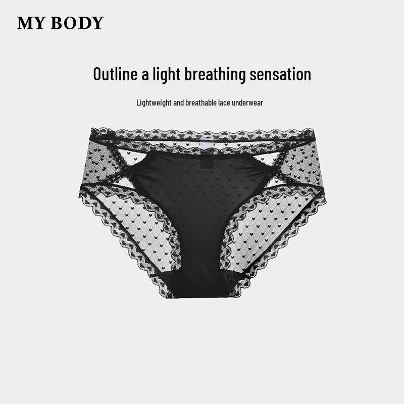 Mybody Women's Lace Mid-Low Waist Briefs