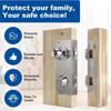 Lock and Door Reinforcer Plate, Reinforce and Repair Doors, Deadbolt Cover Plate 2-3/8 In Backset,1-3/4 In Thickness