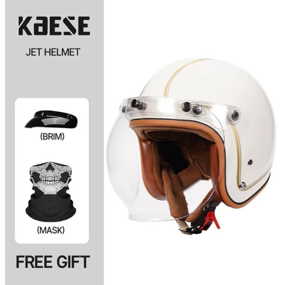 New Design Retro Motorcycle Helmet Open Face Helmet Scooter Helmets 3/4 Chopper Casco Moto Vintage Motorbike Helmets DOT ECE