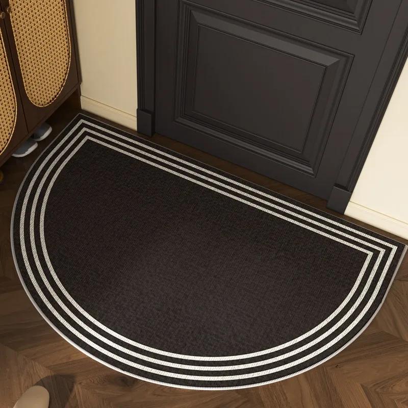 

Simple Semi-Circle Carpet Non-Slip Indoor And Outdoor Entrance Doormat Living Room Sofa Area Floor Mat Home Decoration 50x80cm 20x31inch