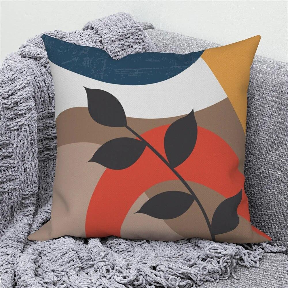 Pillowcase Home Decor Sofa Nordic Decorative  Abstract Geometric Plant Cushion