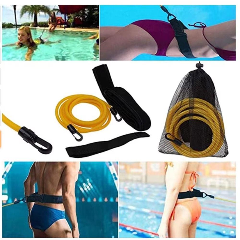 Adjustable Swimming Bungee Exerciser 4M Safety Training Band Swimming Pool Tools