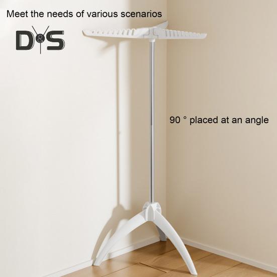 Skládací stojan na oblečení se 3 závěsnými tyčemi Vysoká stabilita Silná nosnost Jednoduchá instalace Skládací věšák na kalhoty a kabáty