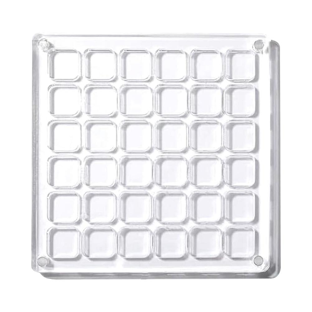 36/64/100 Grids Acrylic Seashell Display Box Case Clear Magnetic Storage Box Small Craft Container for Bead Nail Jewelry Holder
