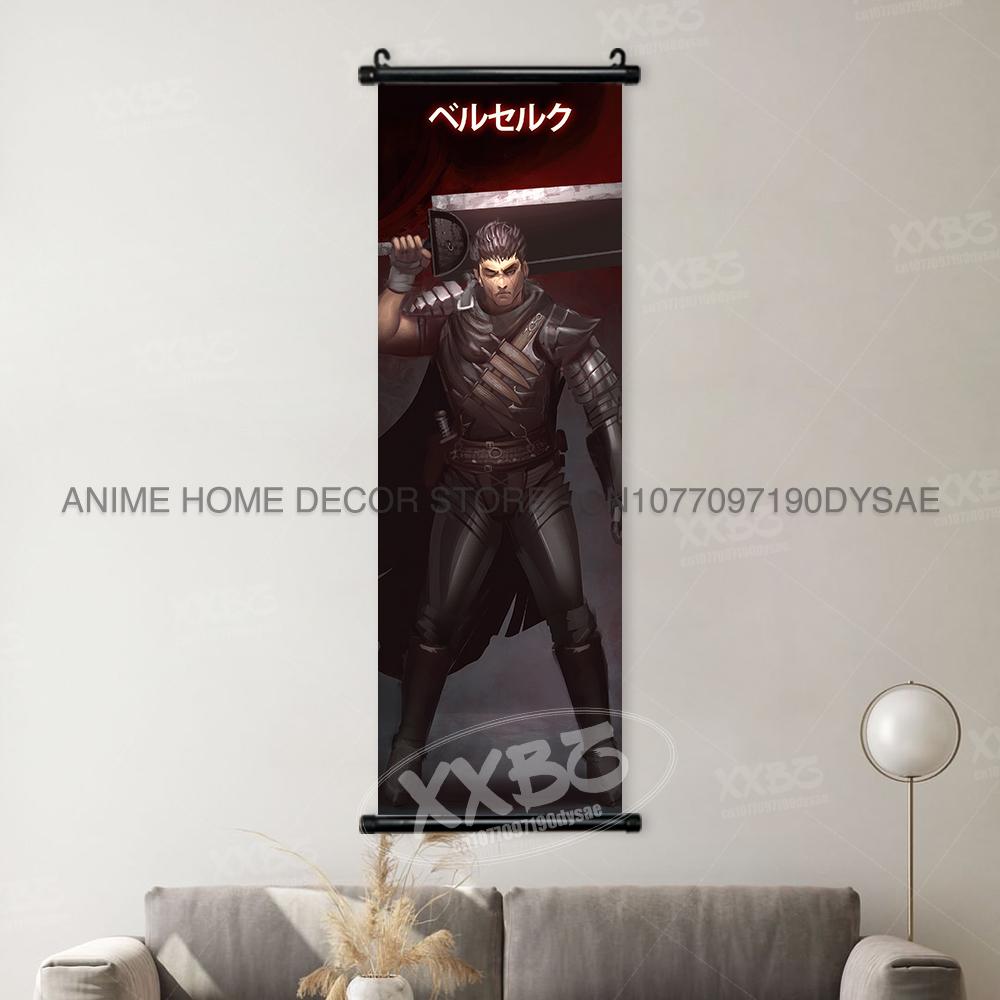 Berserk Poster Anime Scrolls Picture Guts Hanging Painting Griffith Wallpaper Casca Home Decoration Black Swordsman Wall Artwork