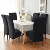Jacquard Chair Cover Stretch XL Size Long Back Dining Chair Covers Anti-dirty Seat Slipcovers for Wedding Dining Room Kitchen