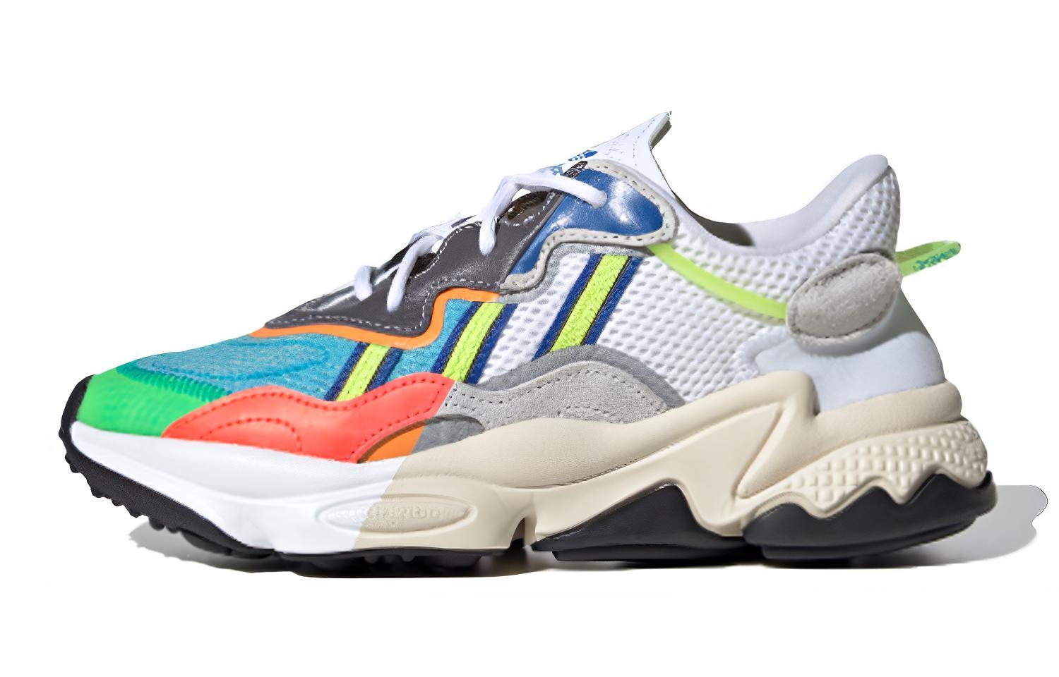 

Adidas Originals Ozweego Breathable Low top Sports Casual Shoes White Multicolor Teenagers FV7368 35.5