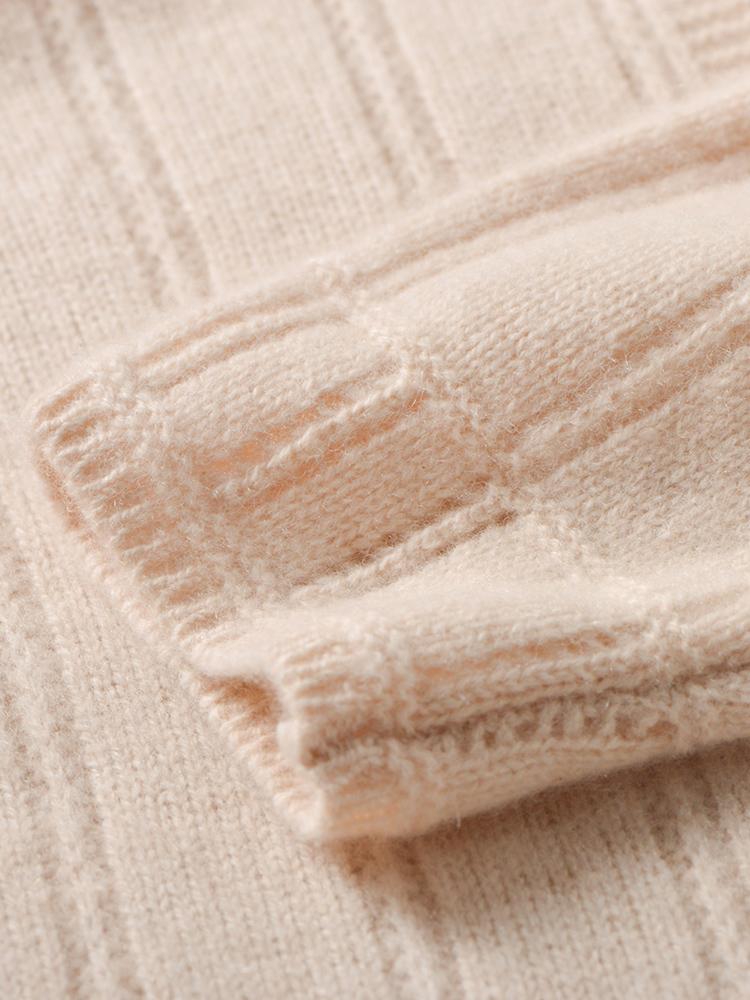 Dámský kašmírový kardigan Qinghe kašmír 30% kašmír 70% vlna podzimní a zimní kašmírový kardigan měkký a teplý