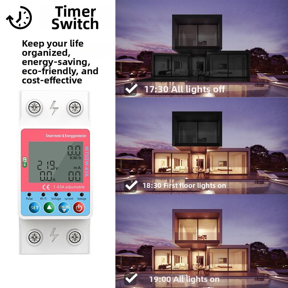 

Smart Circuit Breaker 63A 2P with Mobile App Control and Overcurrent Protection for Convenient Energy Management China Mainland