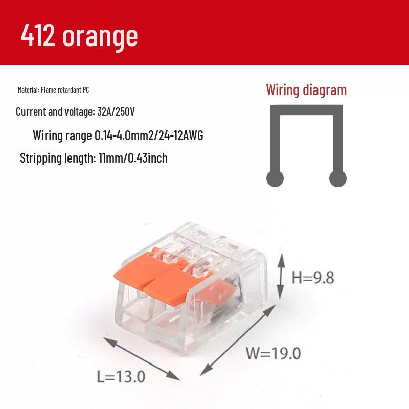 Heiß verkaufende Schnellverdrahtungsklemme: Zwei- und Dreiweg-PCT-412/413-Drahtverbinder für Beleuchtung