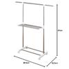 Takeda Corporation Compact, Multi-Functional Clothes Drying Rack SNM-002, 88.5 X 42.5 X 97 Cm, Silver