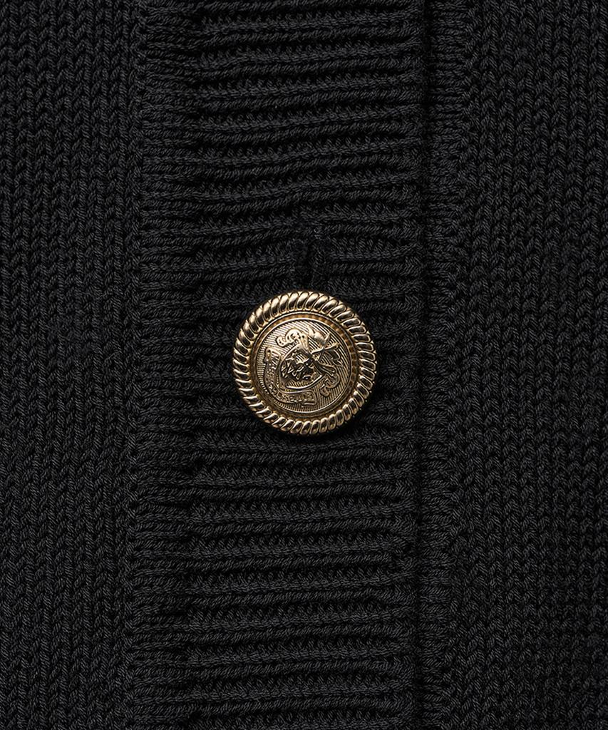 Noirer Lux Cotton Classic Cardigan (Black)
