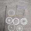 KX4B 6 Styles Flower Templates with Tools Column Soap Mold Soap Stamping Tools