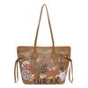 Cute new autumn large-capacity cartoon graffiti print going out fashionable versatile shoulder handbag