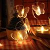 Outdoor LED Light String Plastic 1.5/3 Meter Butterfly String Lights with 10/20 Lights Decorative Light Courtyard Garden Terrace