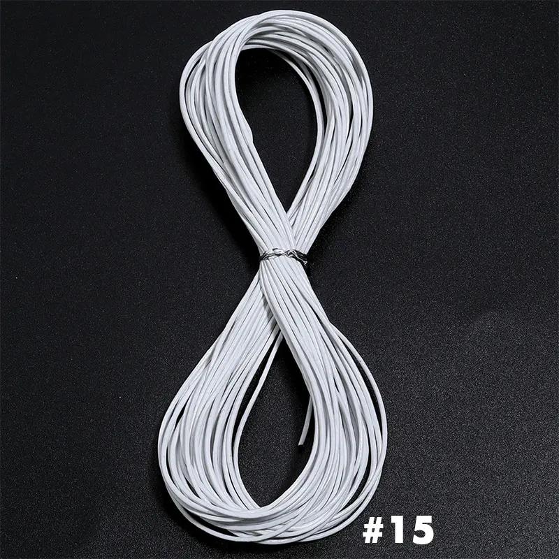 10 yardas Cuerda Redonda de Cuero Diámetro 1.5mm Cordón de Cuero Genuino de Colores Accesorios de Ropa DIY Artesanía en Cuero Materiales Hechos a Mano