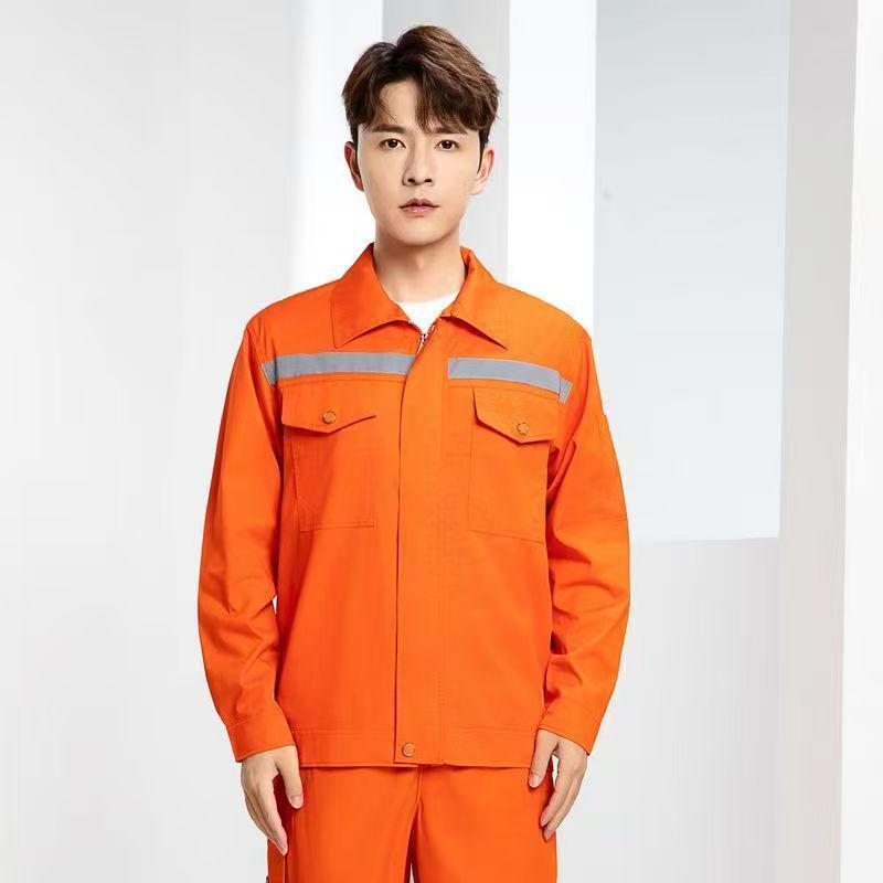 Summer Reflective Polyester Cotton Workwear Set for Men and Women