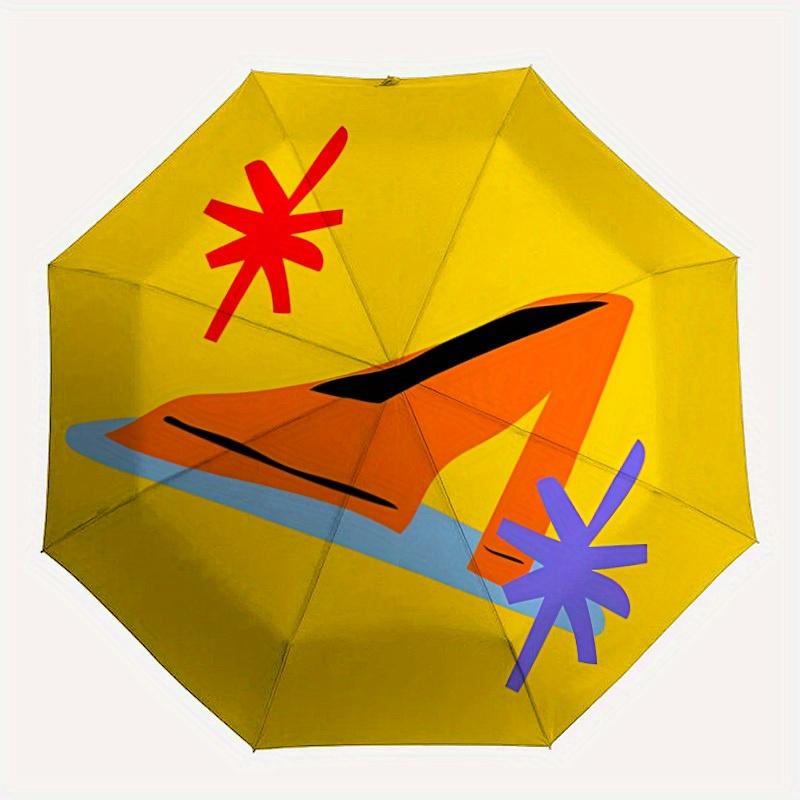 

1pc HighHeel, Star Automatic Folding Umbrella, Portable & Foldable Design with 8 Ribs, Casual Outdoor Accessory yy250805156