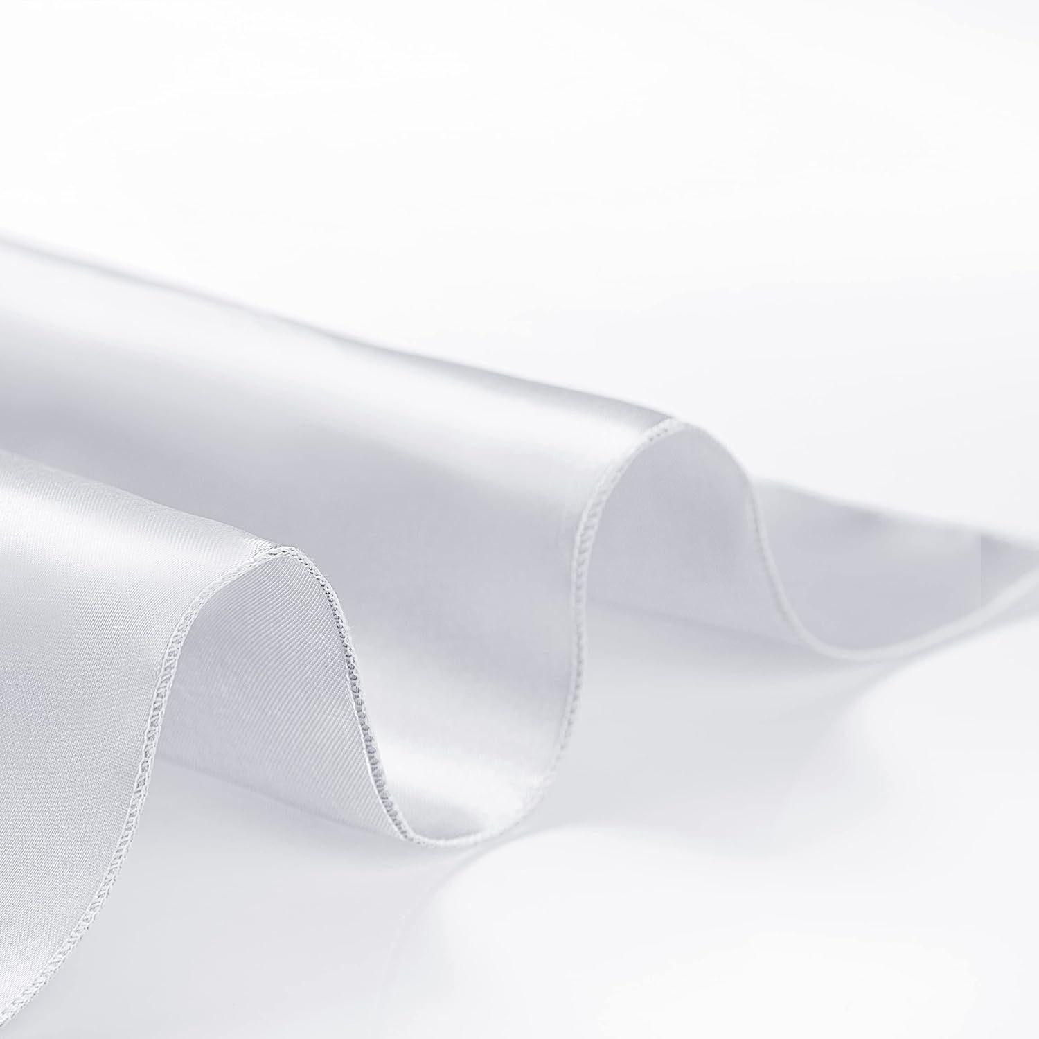 

1 шт салфетка атласная лицо рот ткань замок край сплошной цвет ресторан отель квадрат свадебное украшение 30x30cm белый