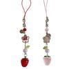 Unique Bag Charm Cute Strawberry Phone Pendant Stylish Keyring Pendant for Phone