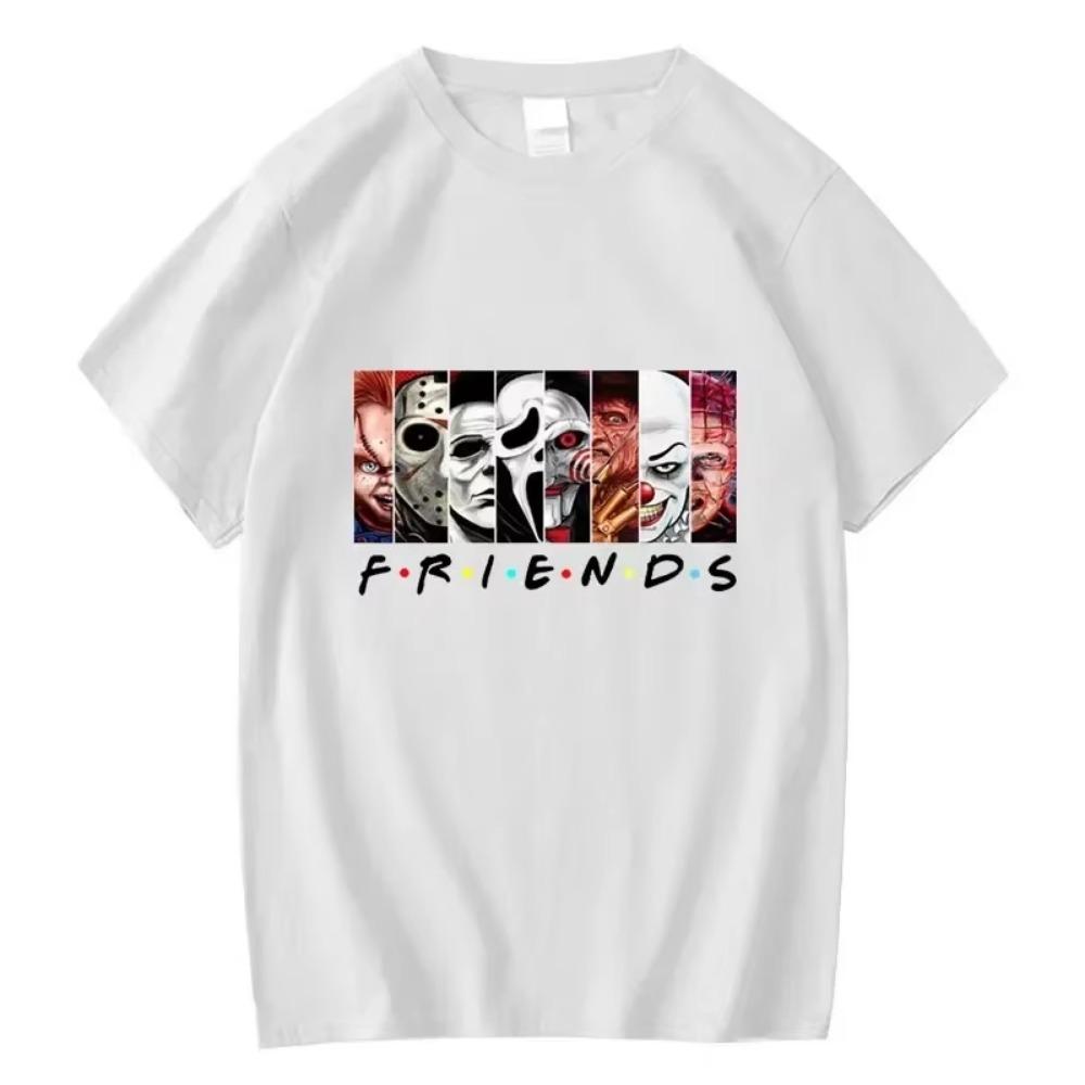 Men's High Quality T-shirt 100% Cotton T-shirt Funny Friends Print T Shirt Loose Summer Cool O-neck Men T-shirt Casual Tops